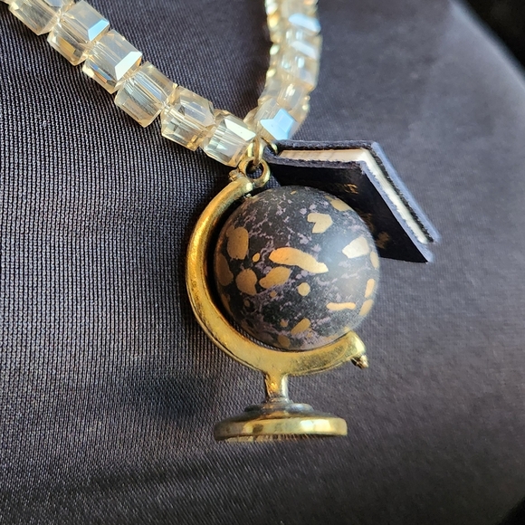 ✨️🌏Handcrafted Globe with Inset Crystals and Passport with Pages - Picture 8 of 16